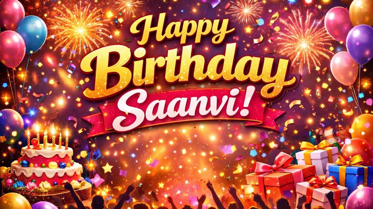Happy Birthday Saanvi 🎉 | Saanvi Birthday Party Song | Official Song