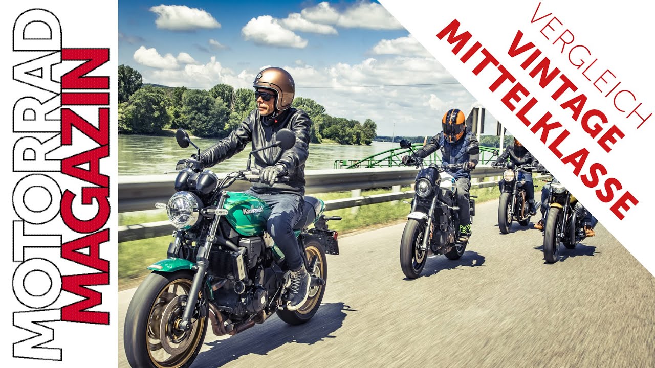 Vergleich Retrobikes der Mittelklasse - Kawa Z650RS, Yamaha XSR700, Triumph Street Twin, Guzzi V7