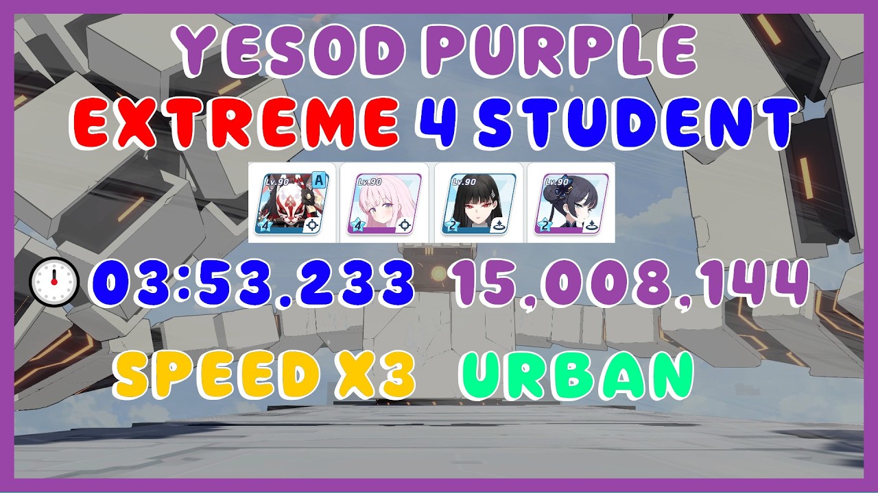 📘Blue Archive GB📘#140 Raid Boss Yesod Extreme Urban💜15.008M (4 Student)
