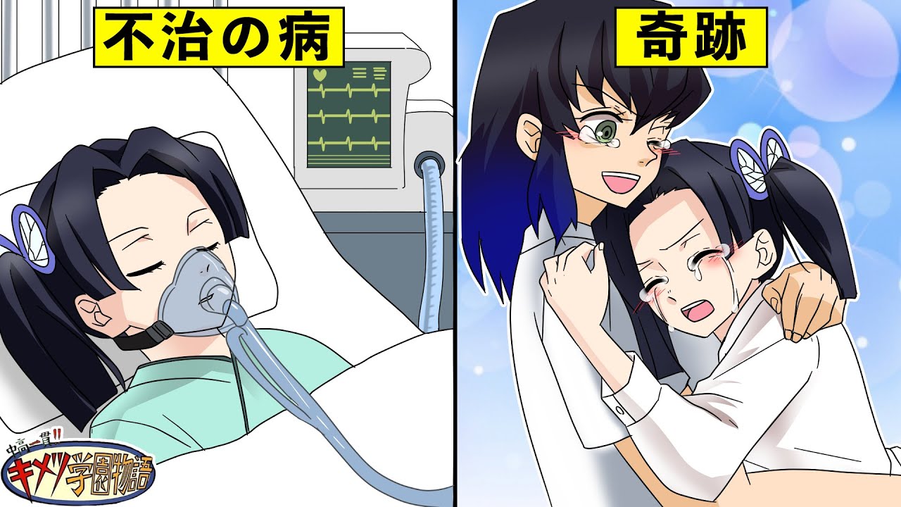 【感動】不治の病に伏したアオイ。必死に看病する伊之助がイケメンすぎる！そして100日後に奇跡が…！？【キメツ学園×声真似】