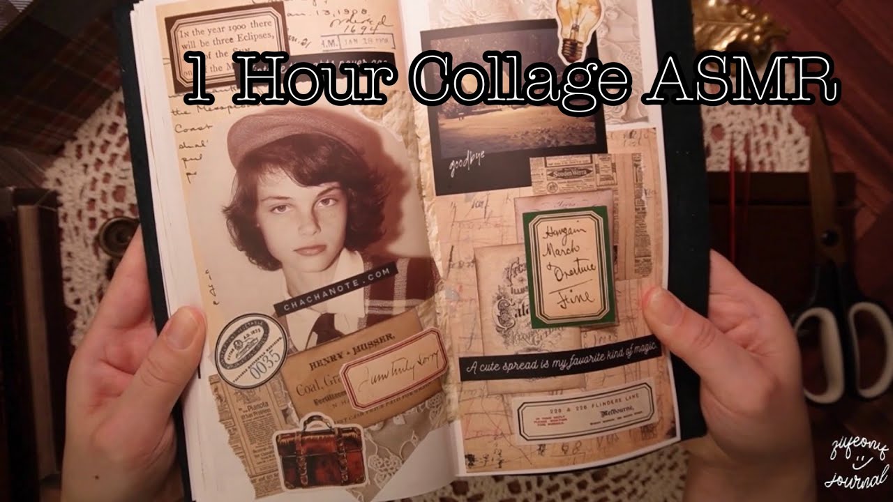 다꾸 ASMR | 빈티지 다이어리 꾸미기 1h 모음집 | Immersive Journaling & Collage |  手帳デコレーション