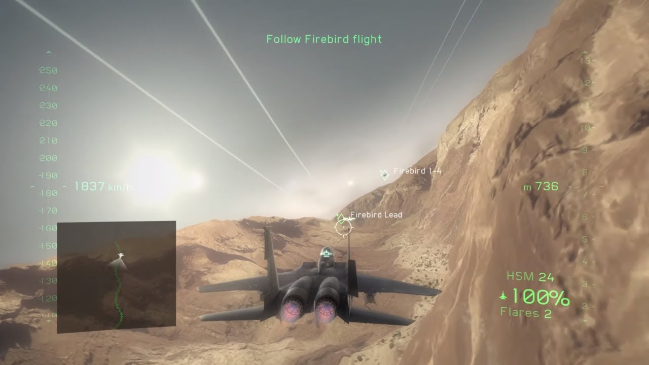 Tom Clancy's H.A.W.X 2 Mission 9. Desert Fortress (Expert) [Ko Walkthrough]