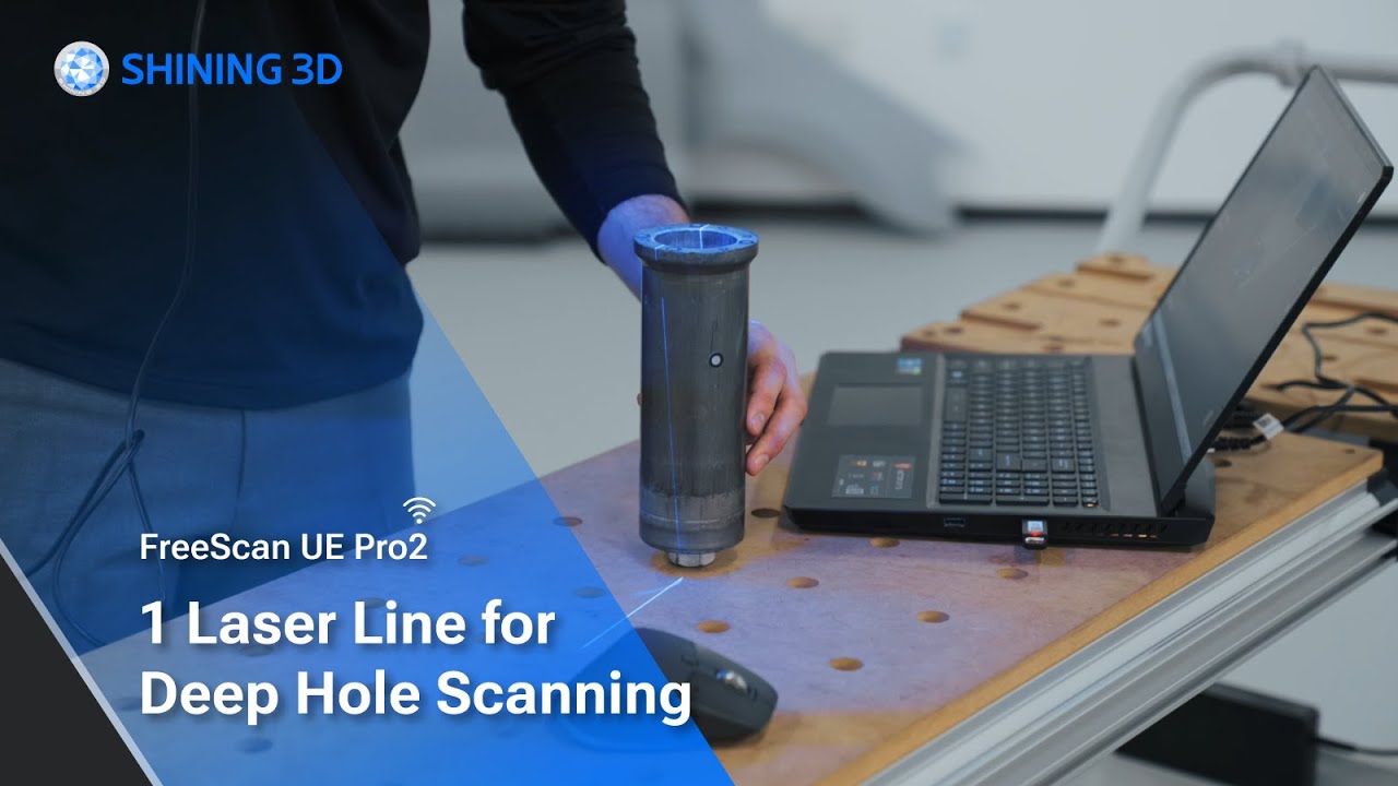 FreeScan UE Pro2: 1 Laser Line for Deep Hole Scanning