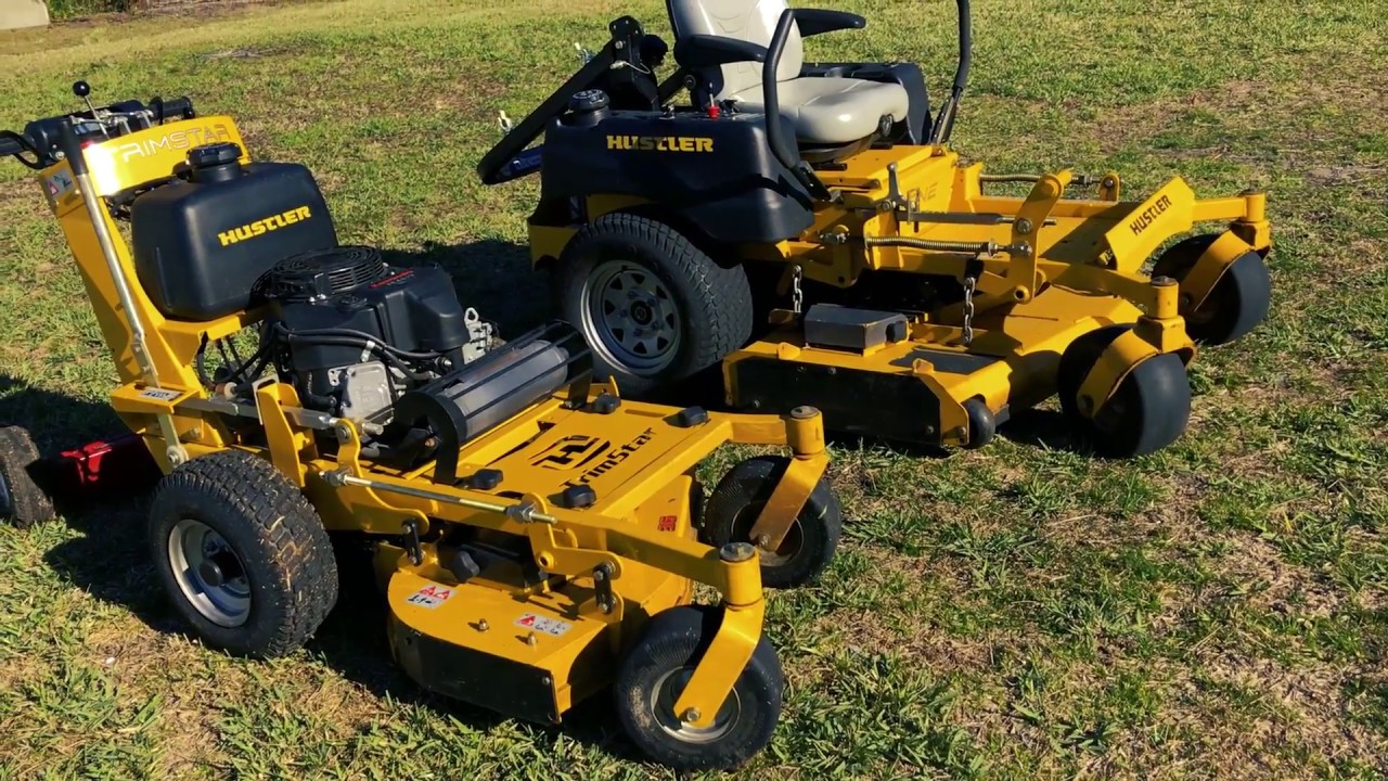 HUSTLER MOWERS 1 YEAR REVIEW!!! X-ONE and the TRIMSTAR!