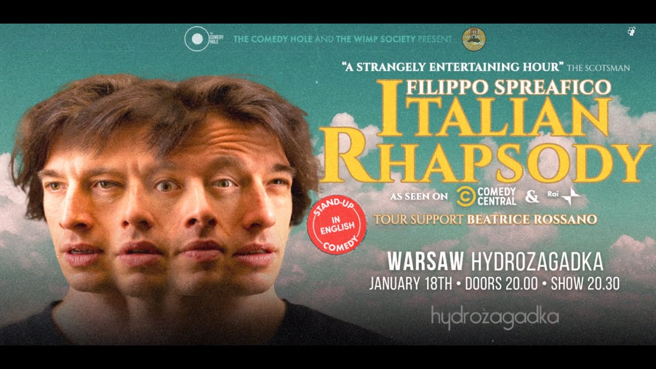 Filippo Spreafico introduces the show in Warsaw in front of a cosmopolitan crowd