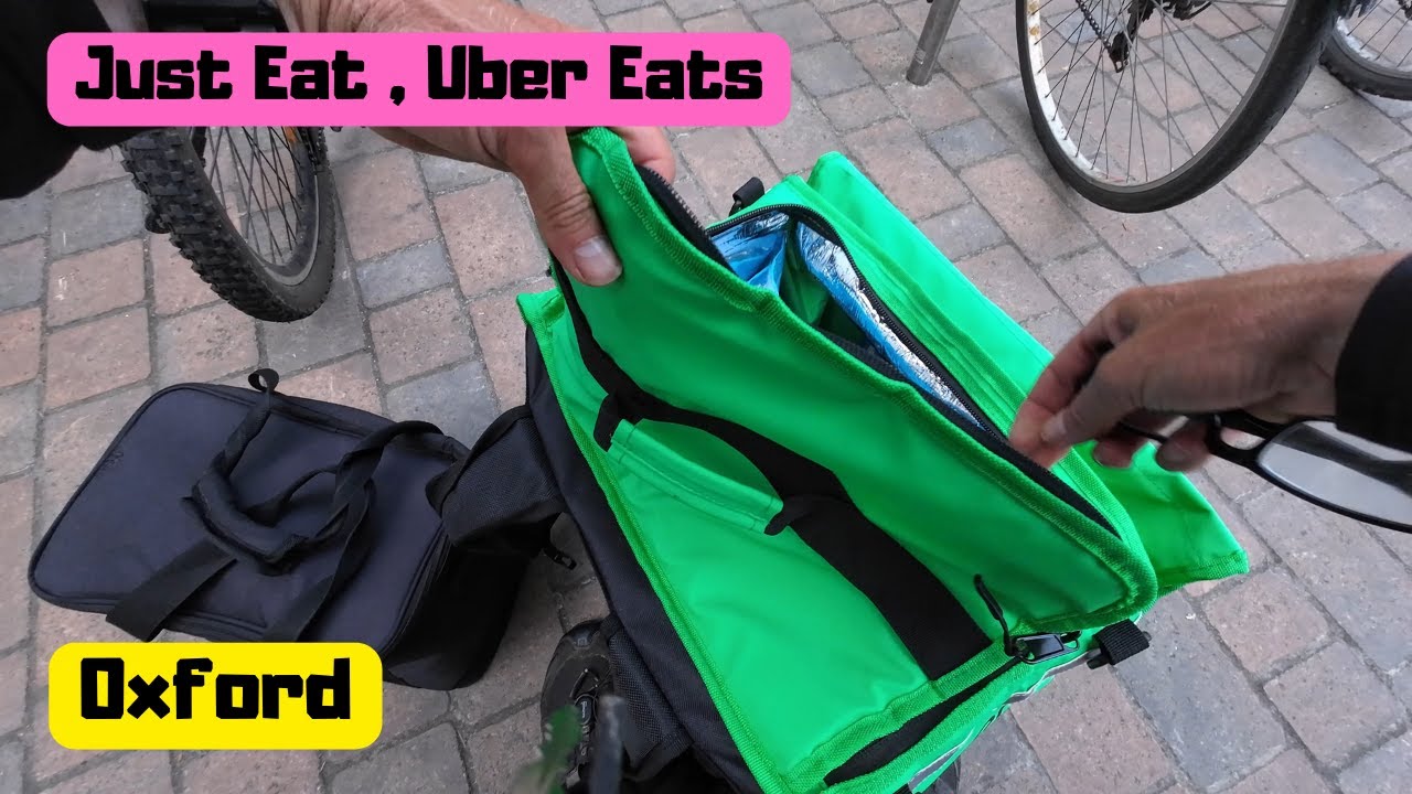 Delivering for UberEats in Oxford on summer Solstice. Mcdonalds and Pret A Manger takeways delivered