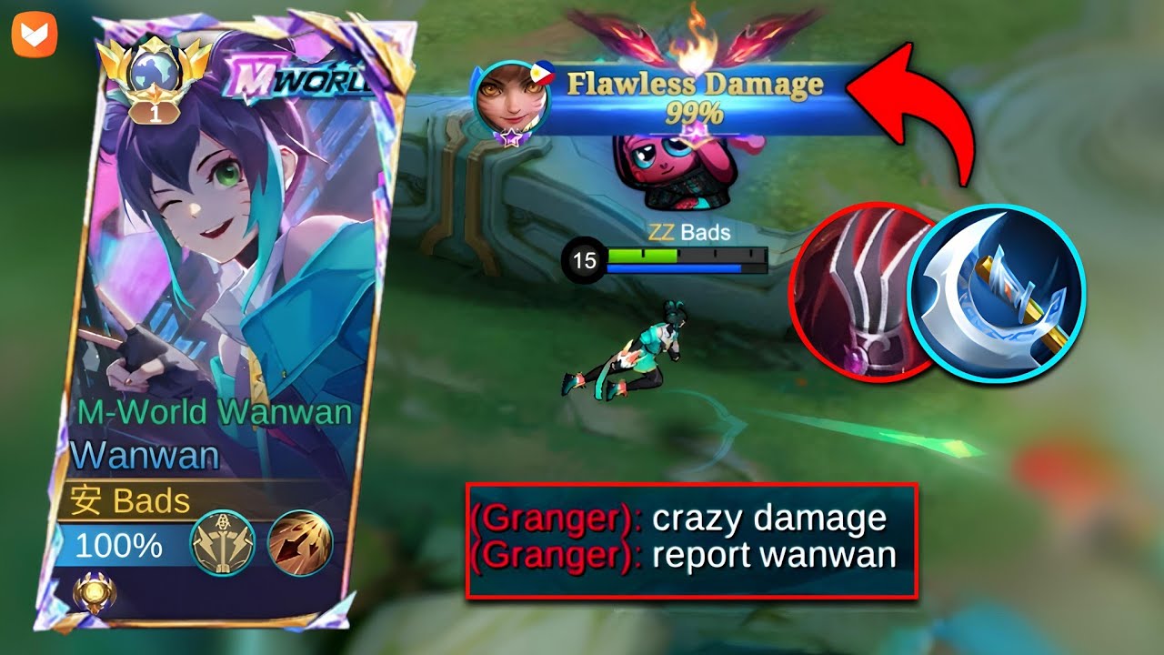 99% FLAWLESS DAMAGE WANWAN BUILD REALLY DESTROYED ENEMIES!! (must watch👀)