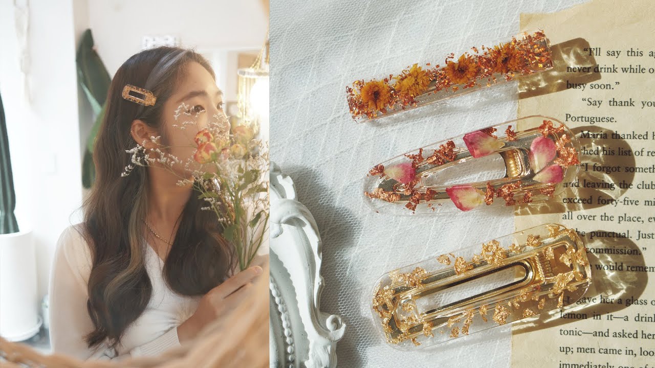 레진으로 헤어핀 3종 만들기_DIY resin hair clips