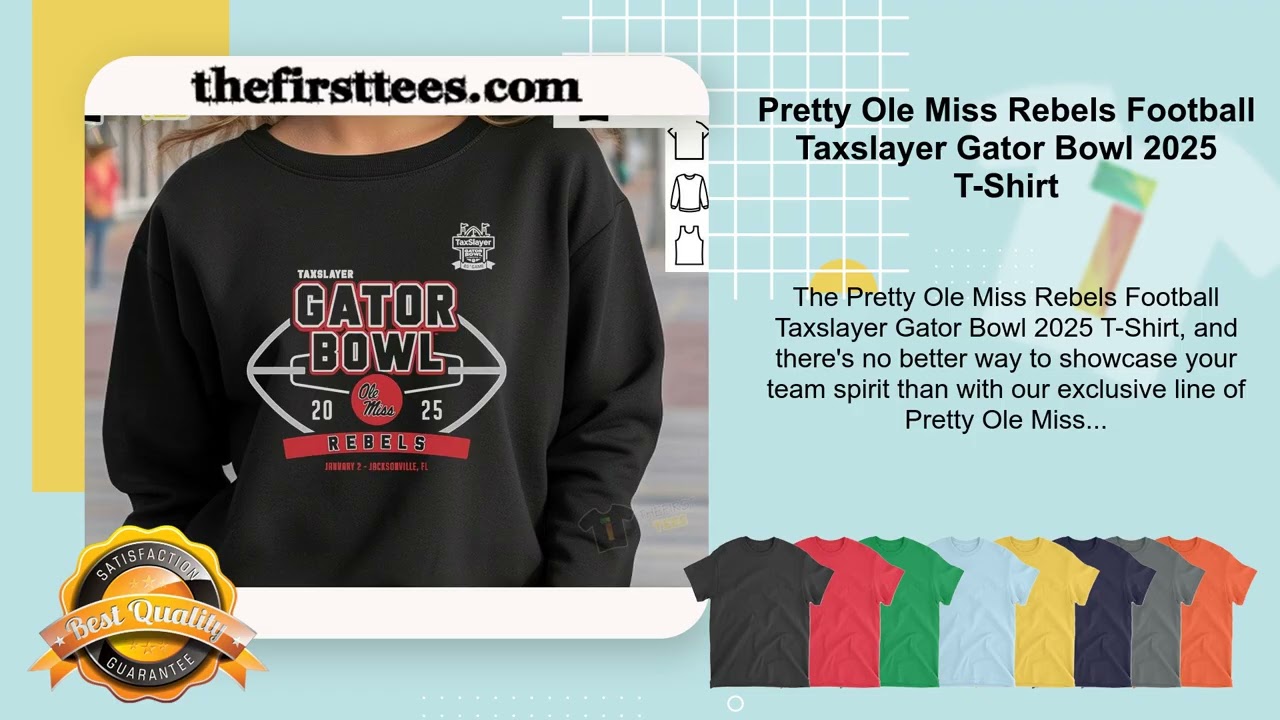 Pretty Ole Miss Rebels Football Taxslayer Gator Bowl 2025 T-Shirt