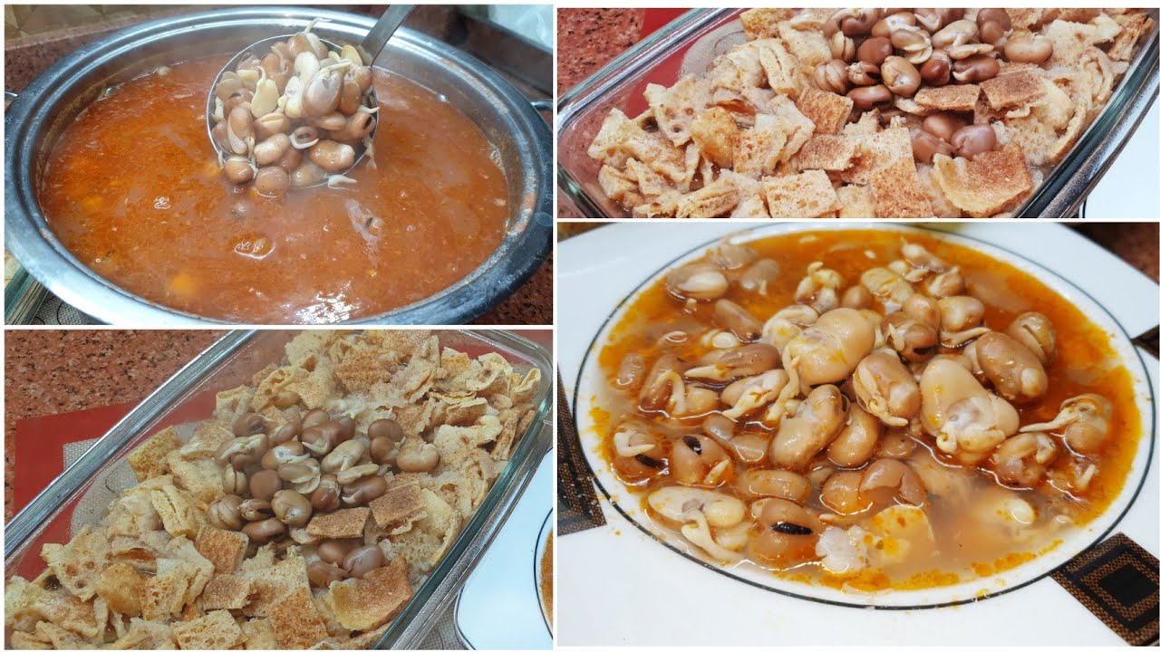 الفول النابت من اول التنبيت الى التسوية والتقديم