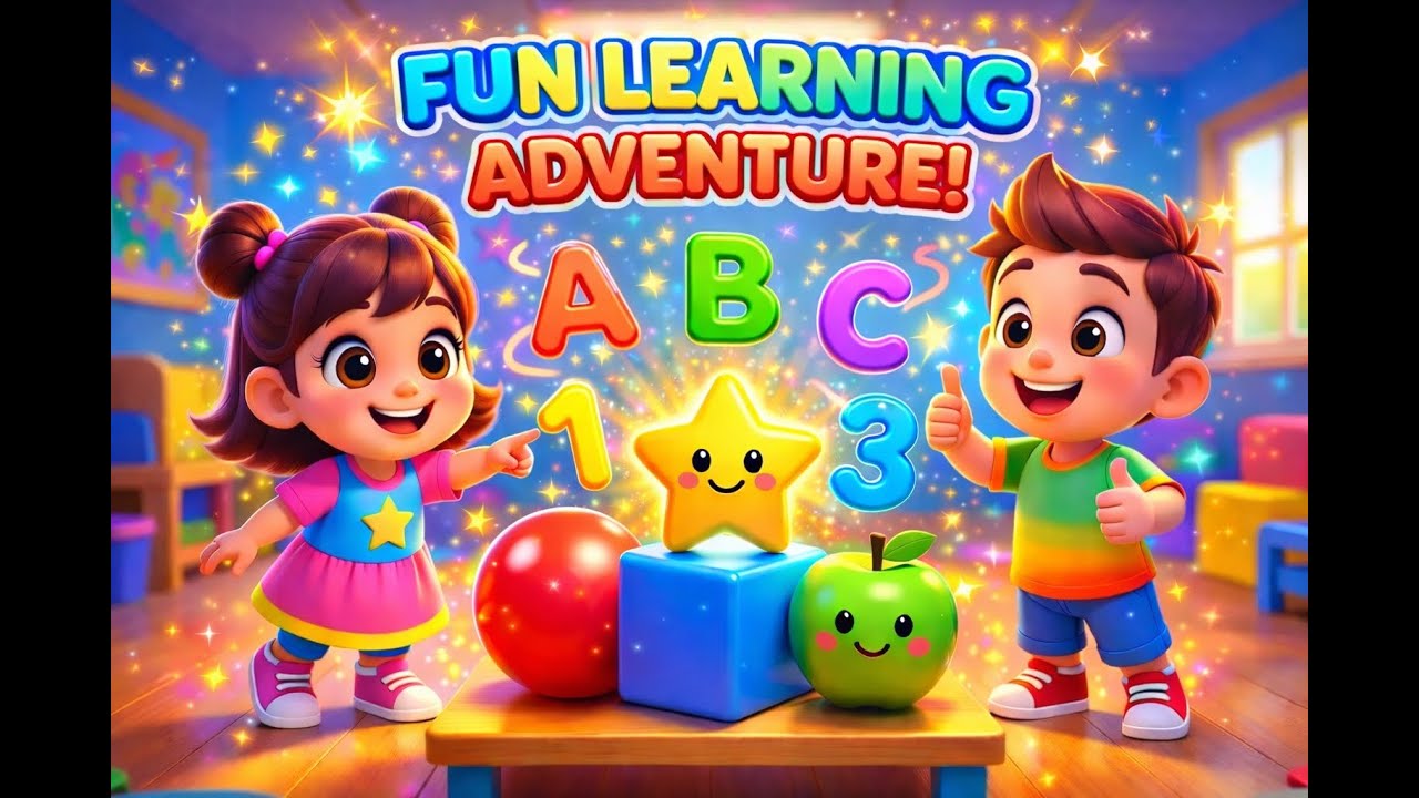 Fun Learning for Toddlers | Learn Numbers, Colors, ABC & Shapes with Steph and Henry