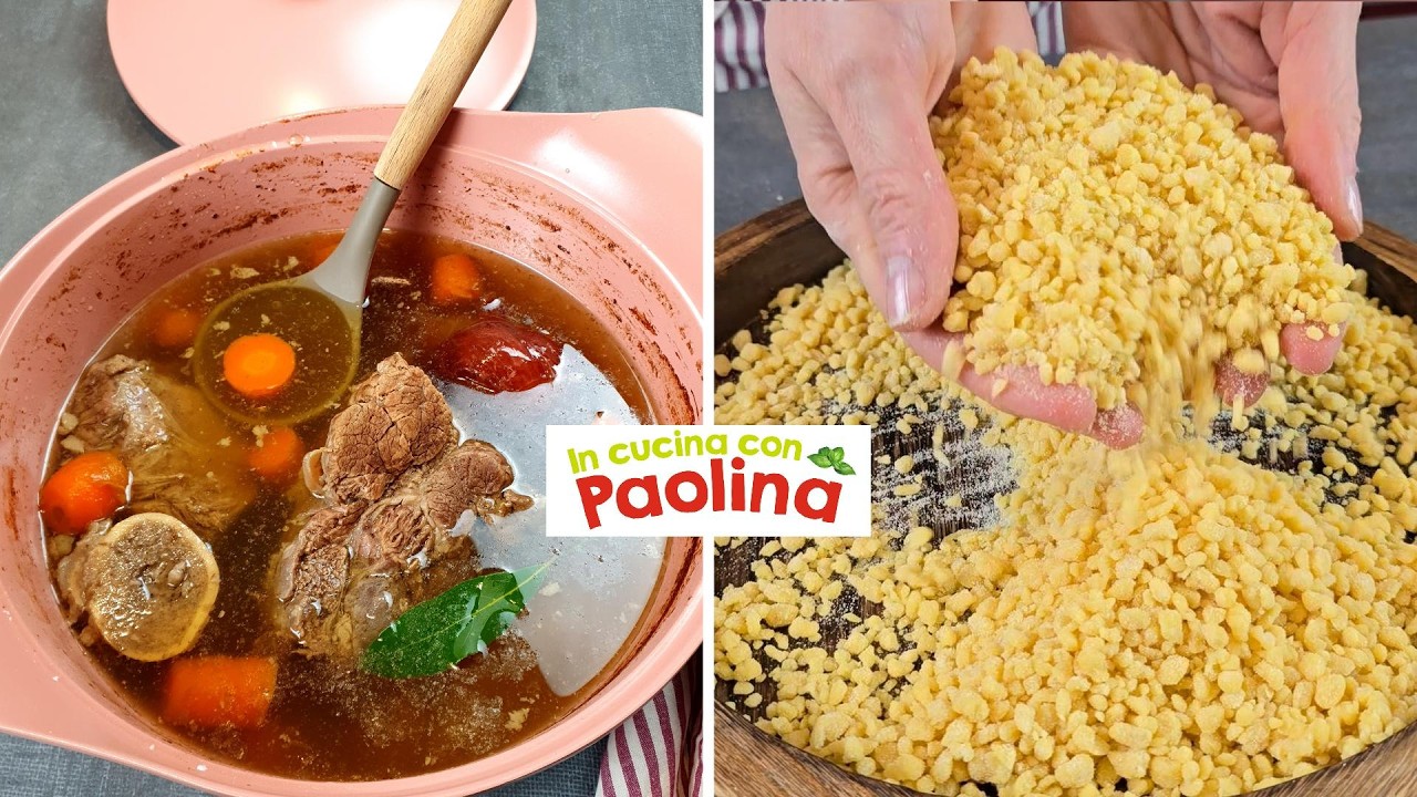 Мясной бульон по бабушкиному рецепту. 🍲Бульон с быстрой яичной пастой.