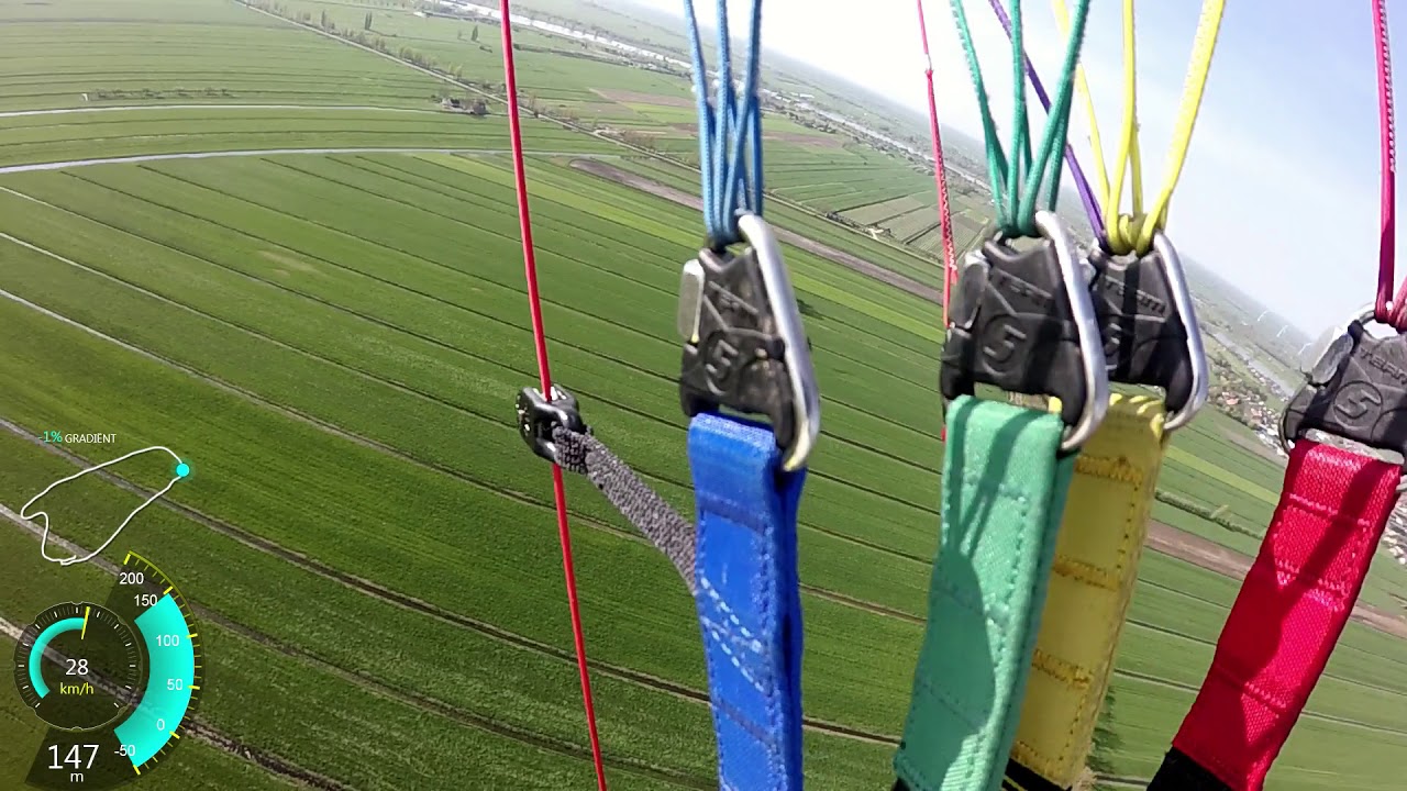 Paragliding   3e solo and testflight Garmin Virb X
