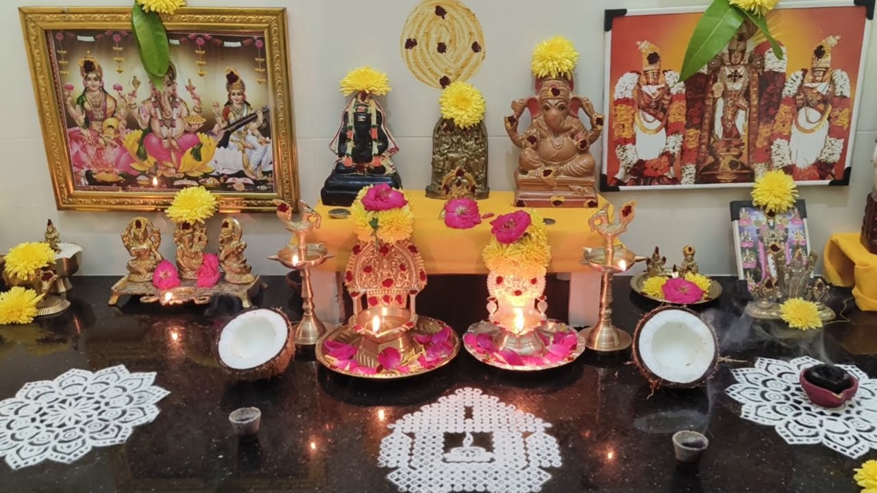 🪴Pooja room tour and organization 🙏💫 / என்னுடைய பூஜையறை /😊Pooja tour in tamil