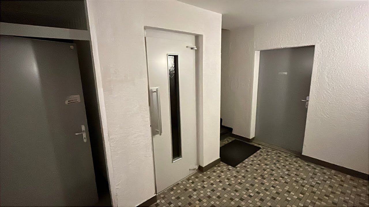 ORIGINAL INNERDOORLESS 1960s Gebauer traction elevator @ Freiestrasse 31, Amriswil, Switzerland
