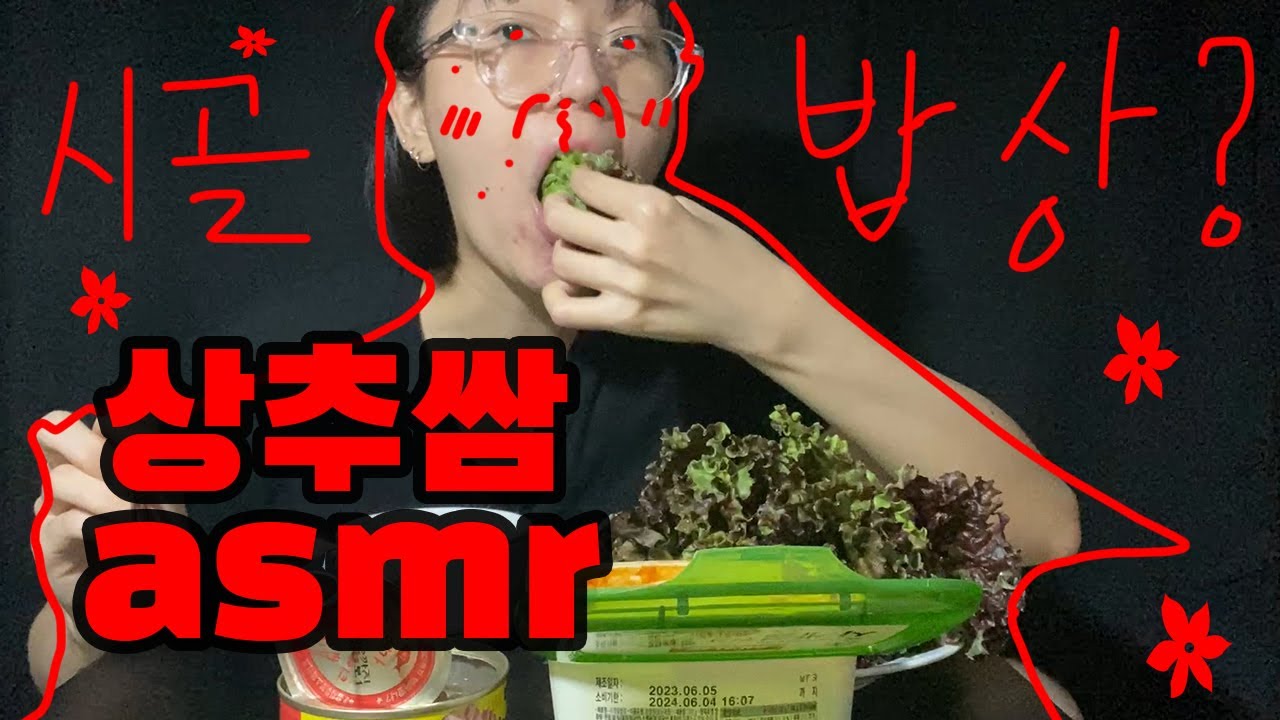 시골밥상st 아삭한 상추쌈먹방 (편식을하는친구에게 이영상을 보여주세요)