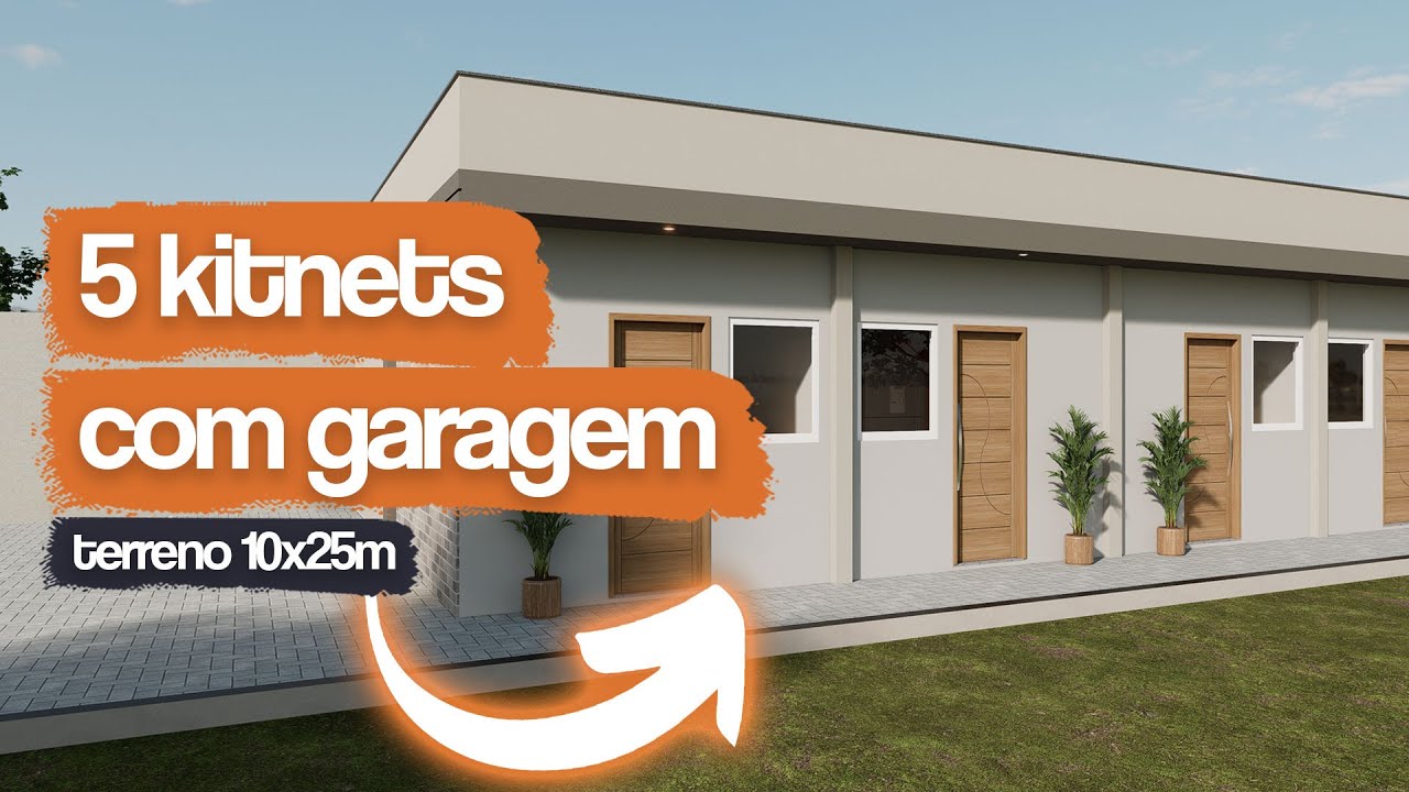 5 Kitnets para começar com pouco dinheiro! Terreno 10x25m.