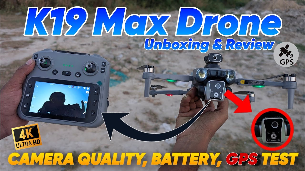 Распаковка и полное тестирование GPS-дрона K19 Max | Обход препятствий на 360°, двойная камера 4K...