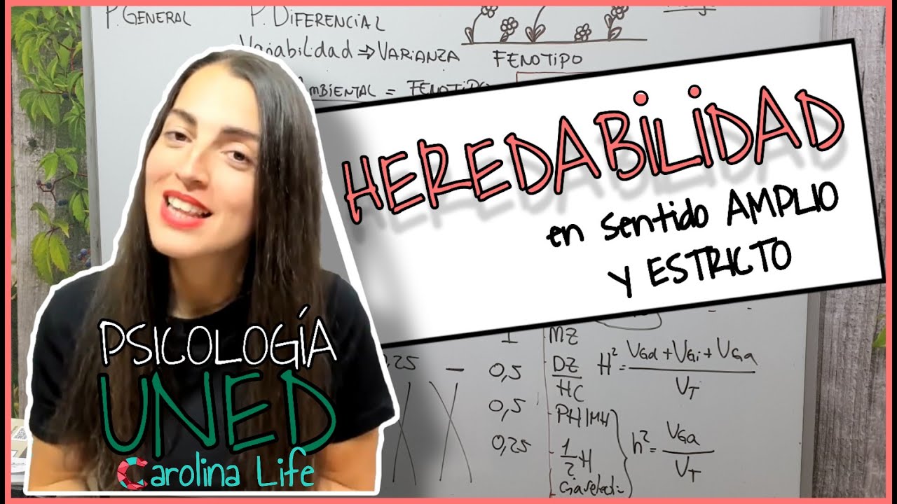 🧬 HEREDABILIDAD en sentido amplio y estricto || Psicobiología TEMA 3 UNED