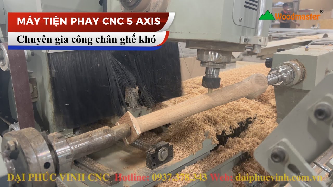 Chuyên PHAY - TIỆN gia công chân ghế khó Woodmaster WM-1200A5L