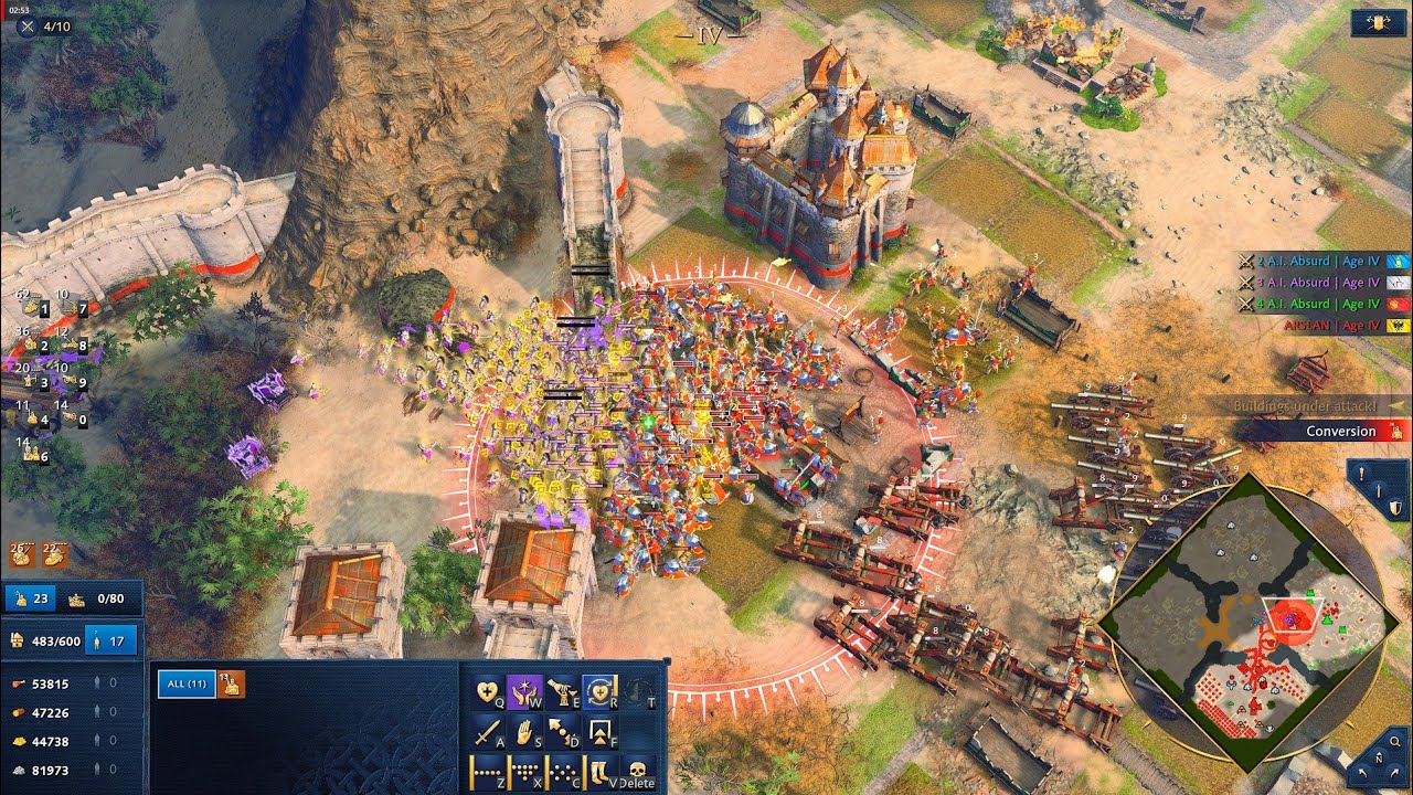 Age Of Empires 4 | HRE Under Relentless Mongols/Golden Horde Pressure | Brutal 1v3 Battle