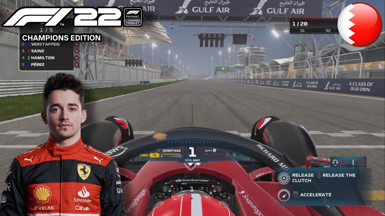 F1 22 - Charles Leclerc Bahrain GP Gameplay | Scuderia Ferrari | PS5