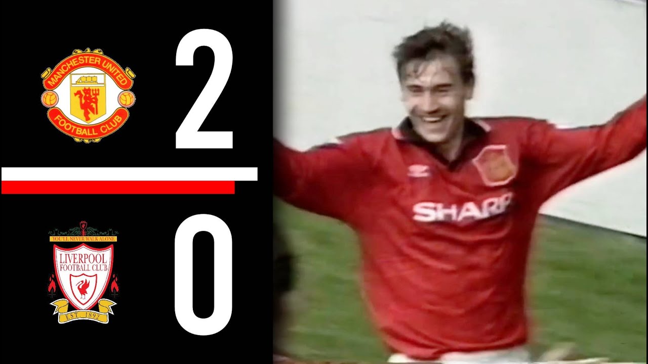 Manchester United v Liverpool | Kanchelskis & McClair Score | Highlights | 1994/1995