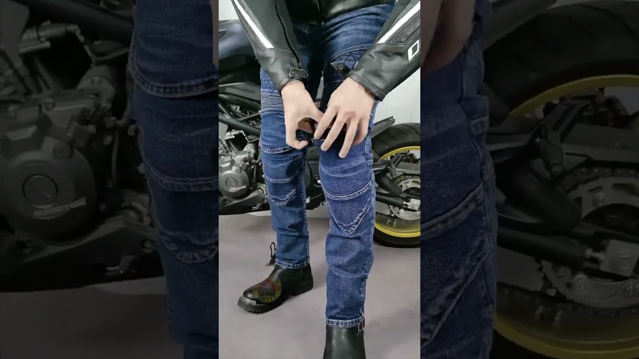 LOONG BIKER&trade; Cross Fire Kevlar Motorcycle Jeans for Men