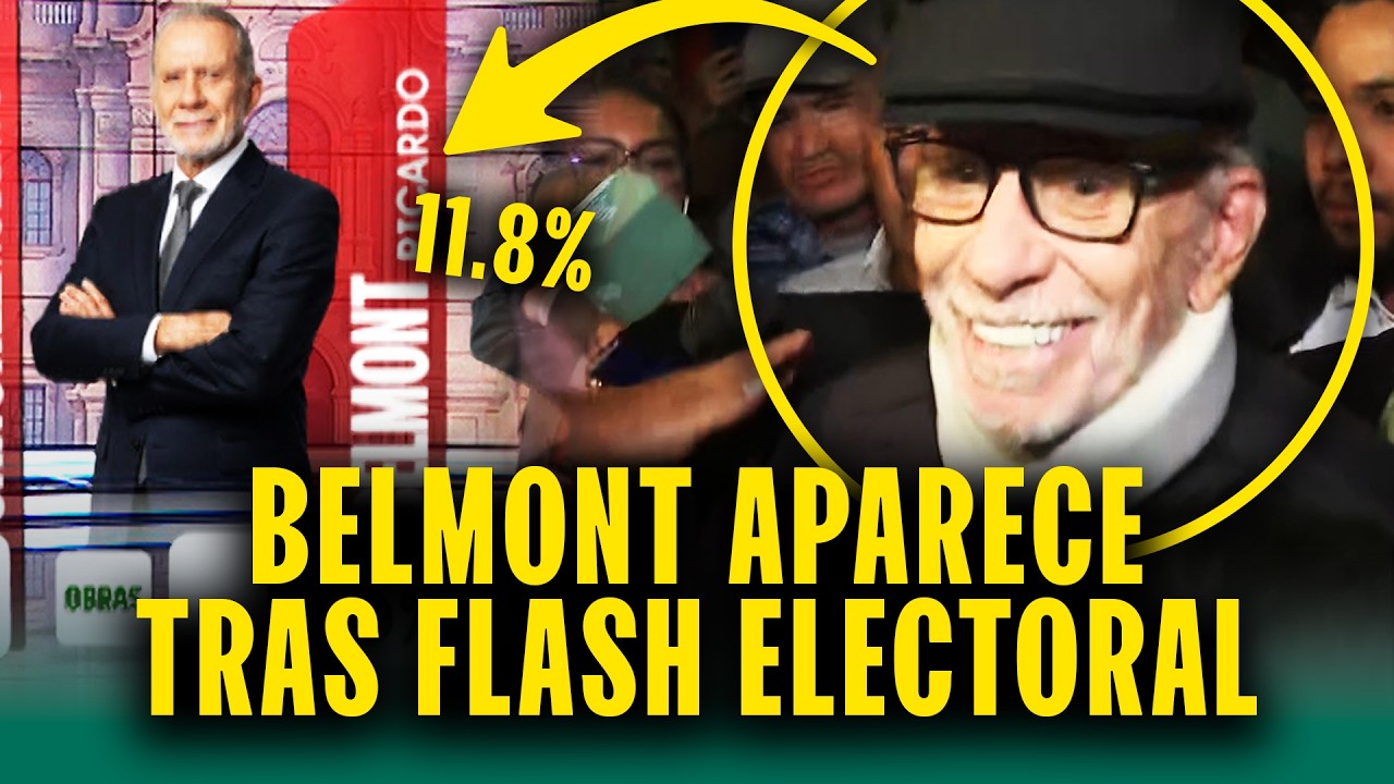 Ricardo Belmont lleg&oacute; a Plaza San Mart&iacute;n tras flash electoral: Tendr&iacute;a 11.8% de votos seg&uacute;n IPSOS
