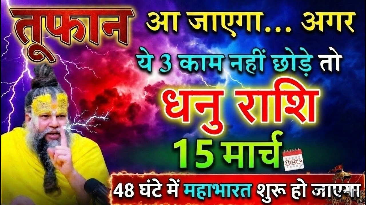 धनु राशि ⚠️ 13,14,15 मार्च धरती थर-थर कांपेगी! 3 भयंकर घटनाएं होने वाली हैं” @dhanujyotish9368