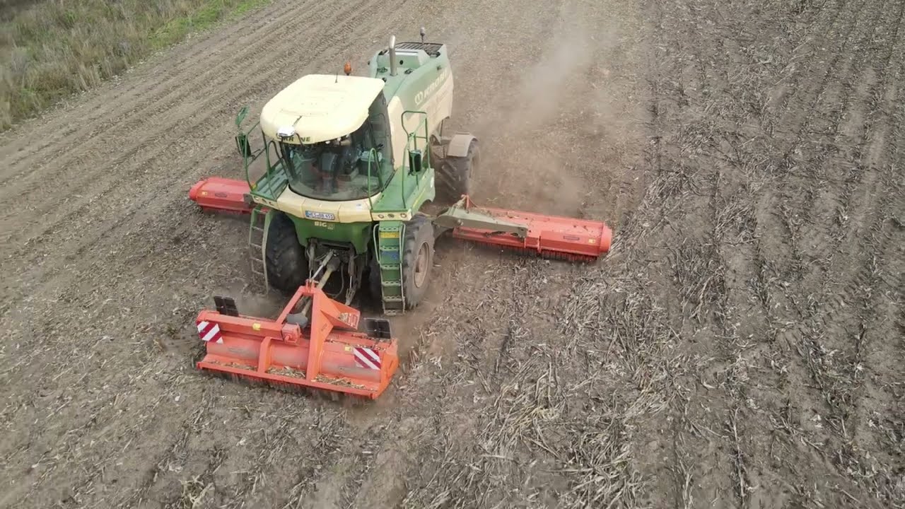 KRONE BIG M 450 mit Perfect TriGant-Mulcher - Maisstoppeln mulchen / mulch corn stubble