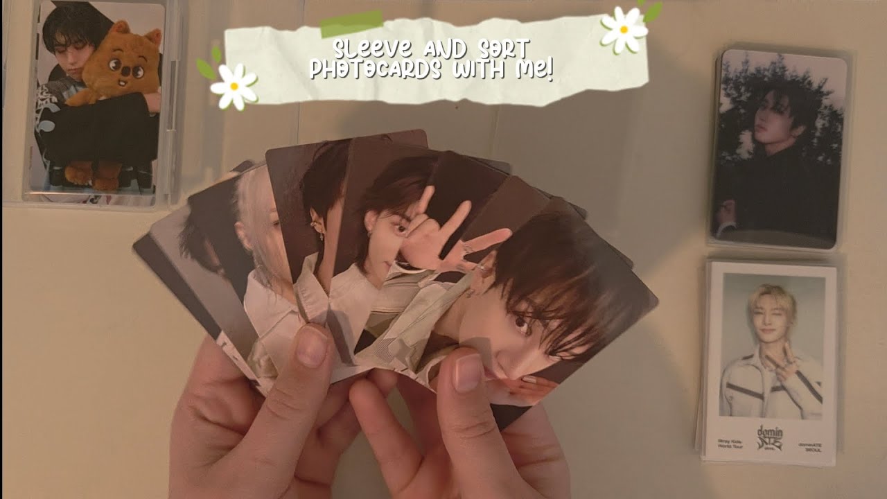 sleeve and sort stray kids photocards with me!