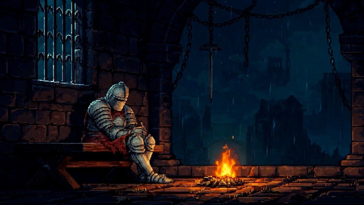 Slow down, traveler..... The storm will soon pass 🏰 Rainy LoFi Beats to Chill, Sleep, Study
