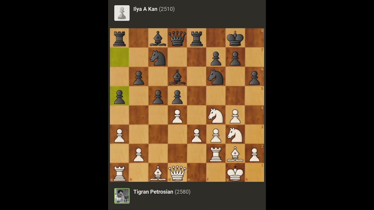 Tigran Petrosian vs Ilya A Kan || Team URS Championship • Riga - Latvia (1954)
