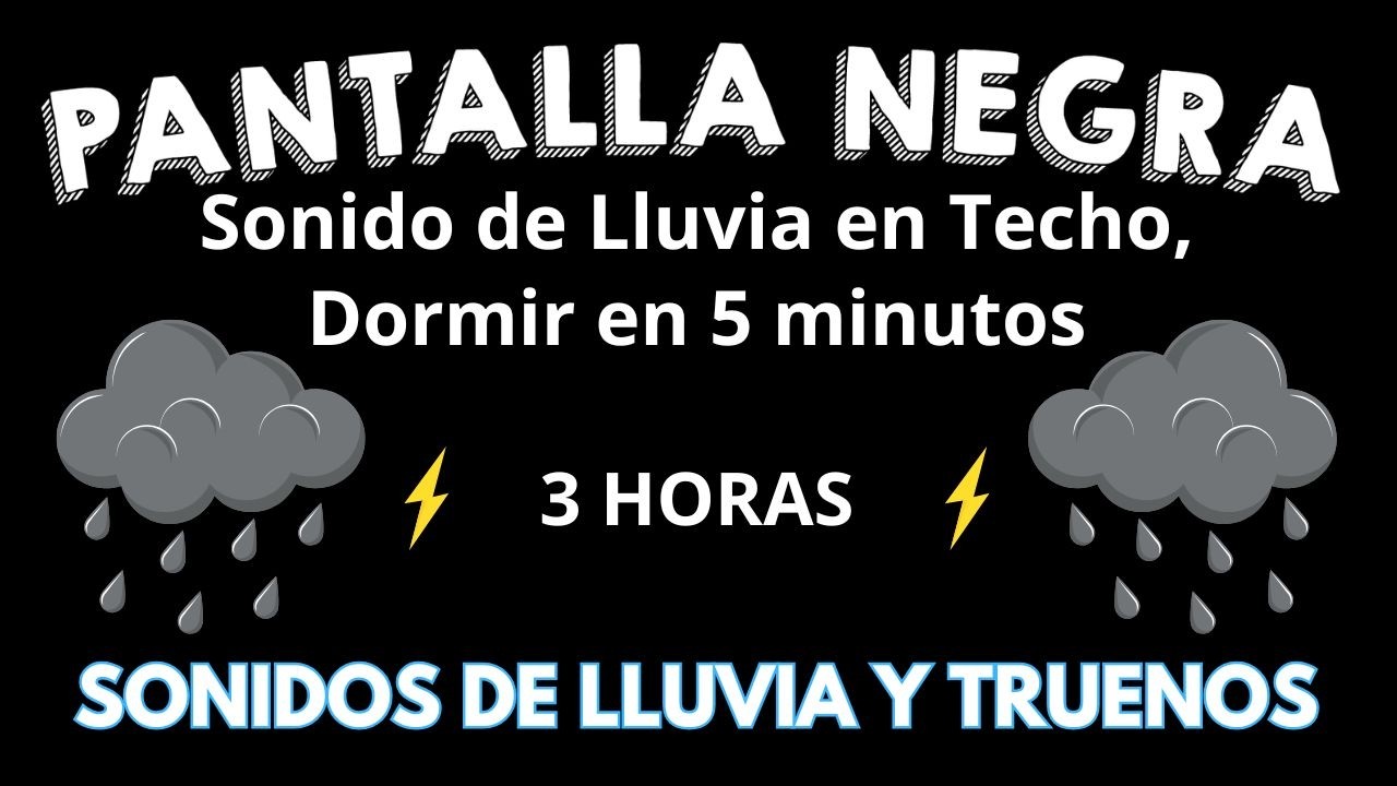 Lluvia Relajante y Truenos PANTALLA NEGRA 🌧 Sueño Profundo y Calmar Mente en 3 Minutos | Naturaleza