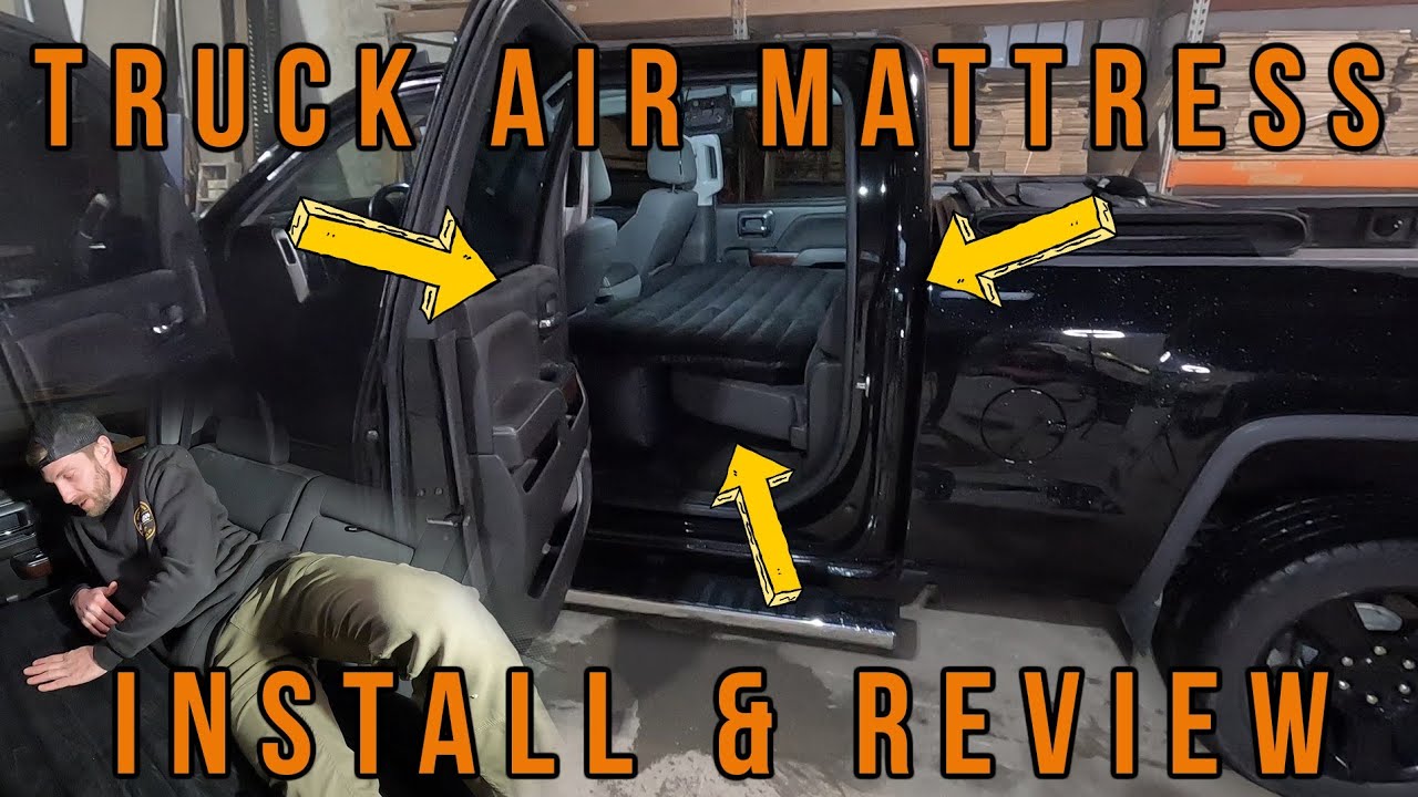 Pickup Truck Air Mattress Install & Review (2014-19 Silverado & Sierra) - Amazon Goplus Car Mattress