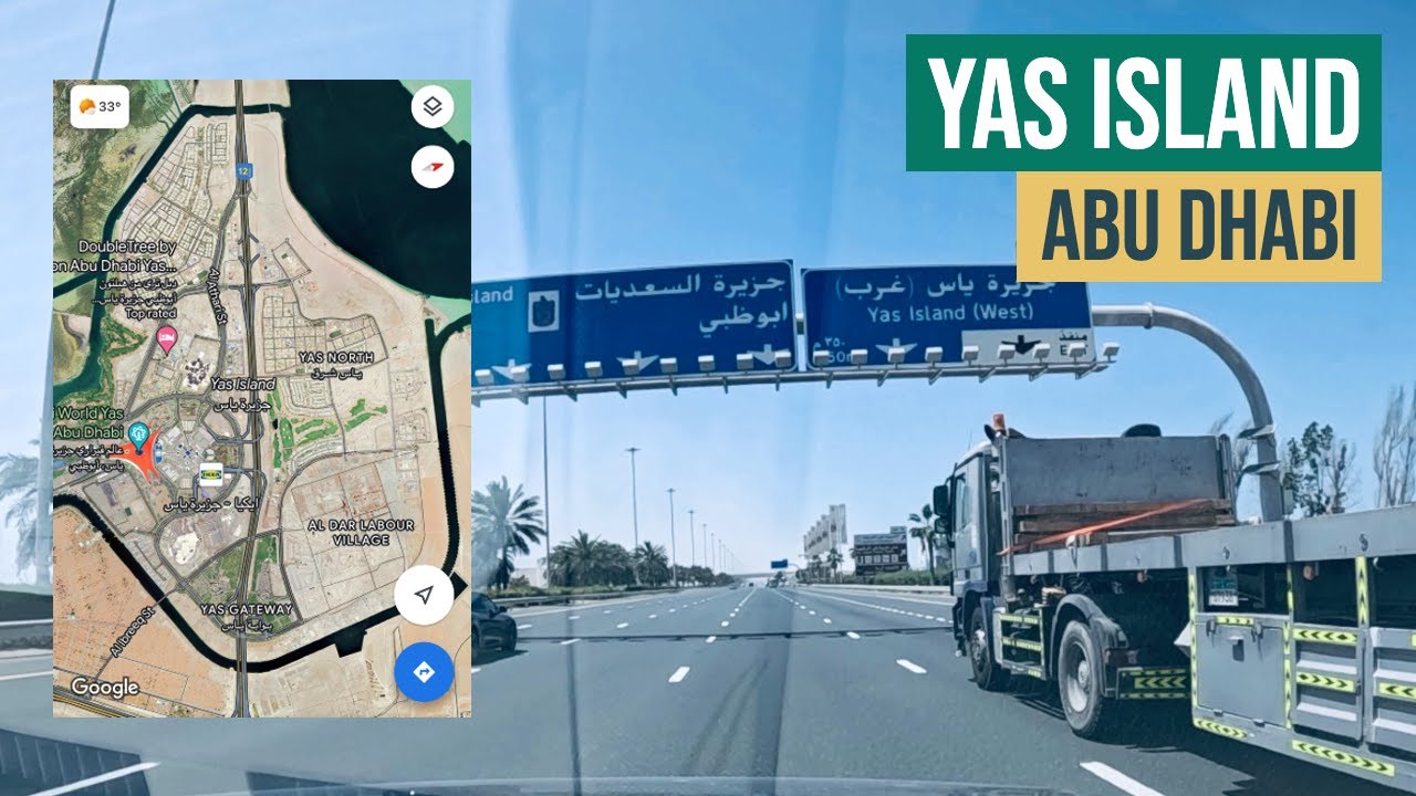 Drive through Yas Island, Abu Dhabi | Sheikh Khalifa bin Zayed Road