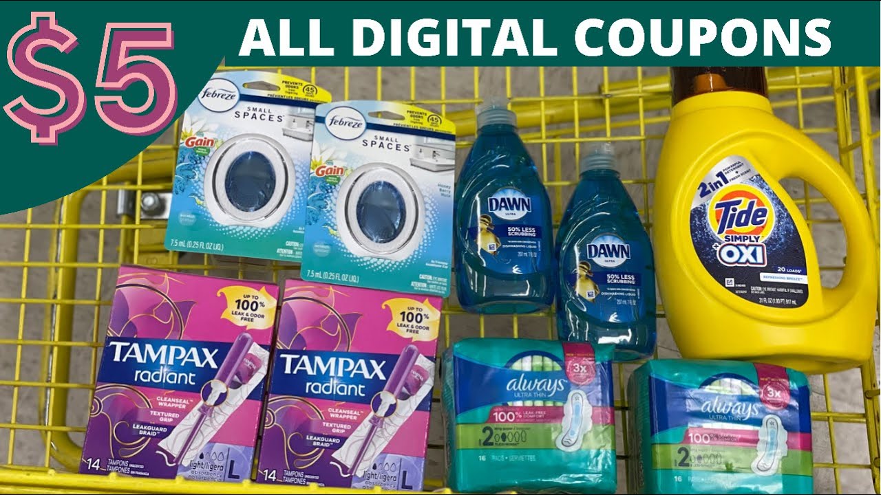 DOLLAR GENERAL COUPONING | 9 items only $5 | ALL DIGITAL | SHOP WITH ME | tide, hygiene & more.
