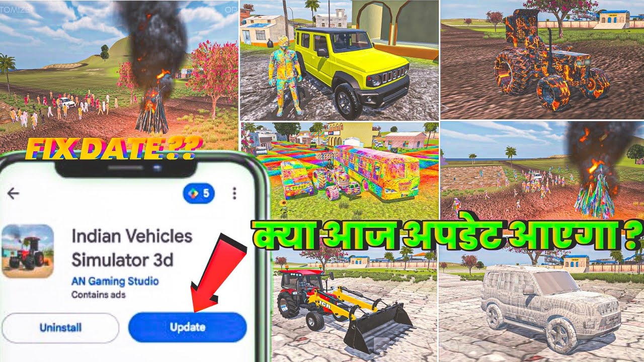 🤩 क्या आज आएगा NEW UPDATE🥰 In Indian vehicles simulator 3d 😍 Holika add ⚒️ Holi update🤩 Modified 