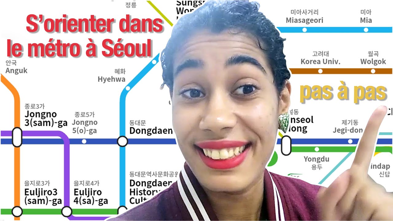 CARTE, CORRESPONDANCE & METRO A SEOUL !