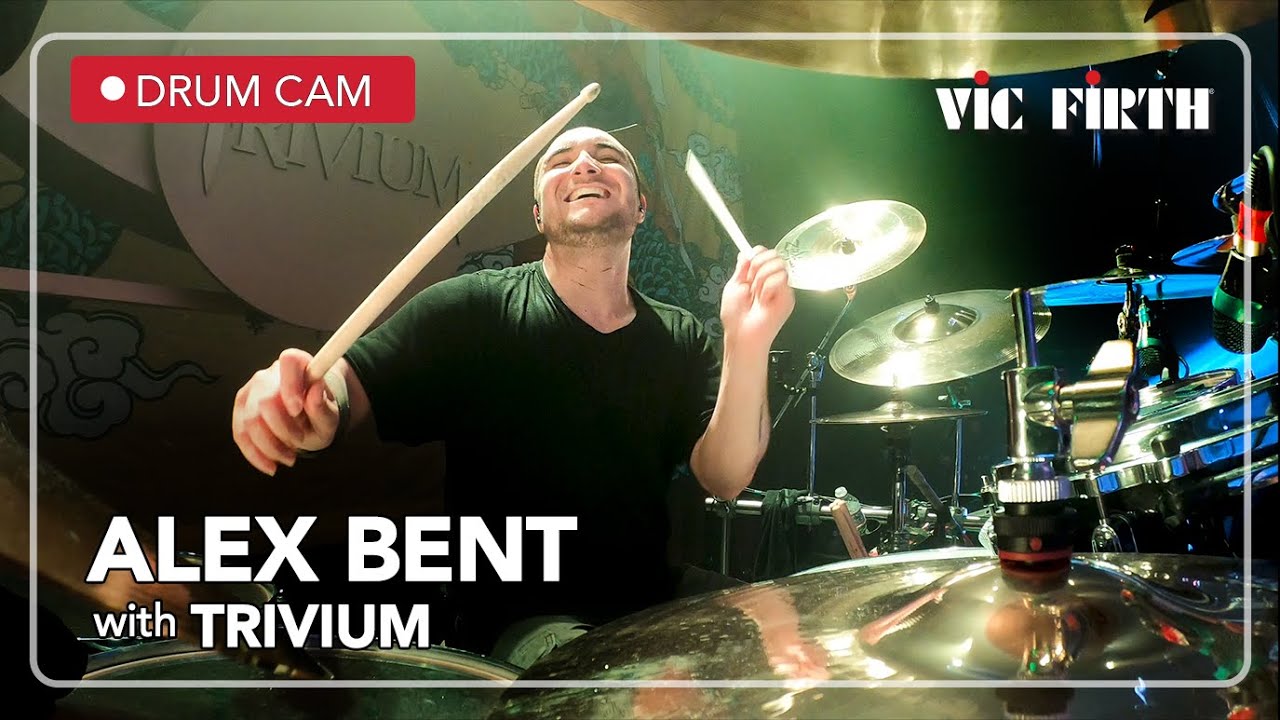 Alex Bent of Trivium drum-cam performance of 
