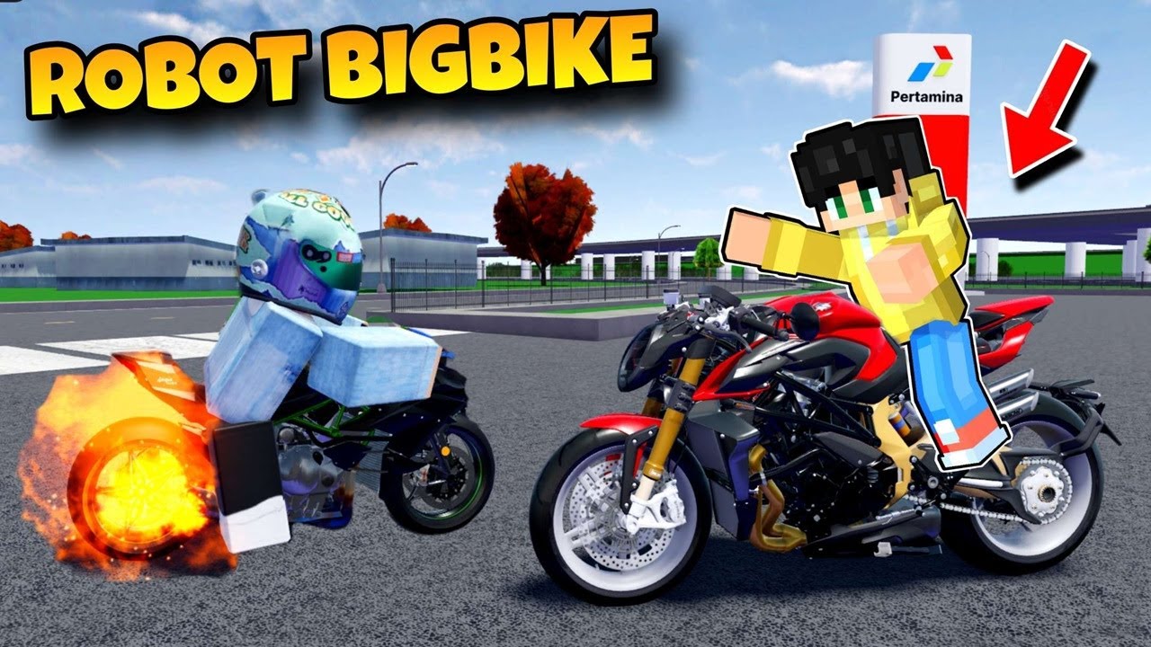 BIG BIKE na ROBOT NILABANAN LAHAT sa BOMBAHAN at NATAKOT sa KARERA sa ROBLOX