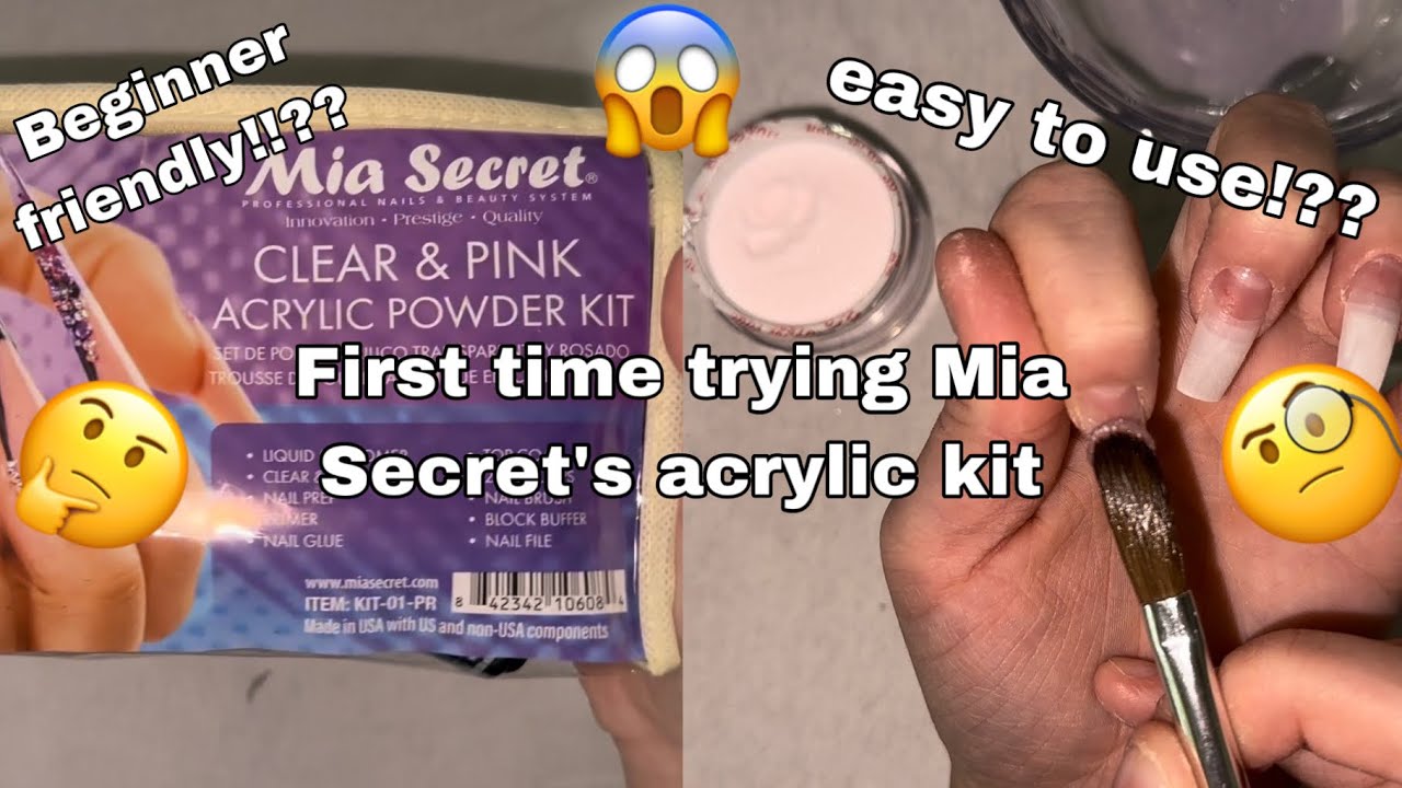 FIRST TIME USING MIA SECRETS ACRYLIC KIT | IS IT BEGINNER FRIENDLY!!??