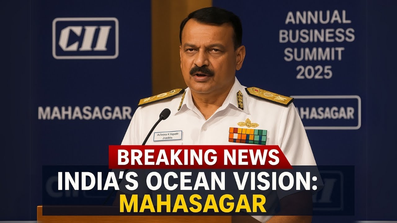 India&rsquo;s Ocean Dream: Admiral Tripathi Declares 'MAHASAGAR' Vision at CII Summit! @BharatAlertsnewz