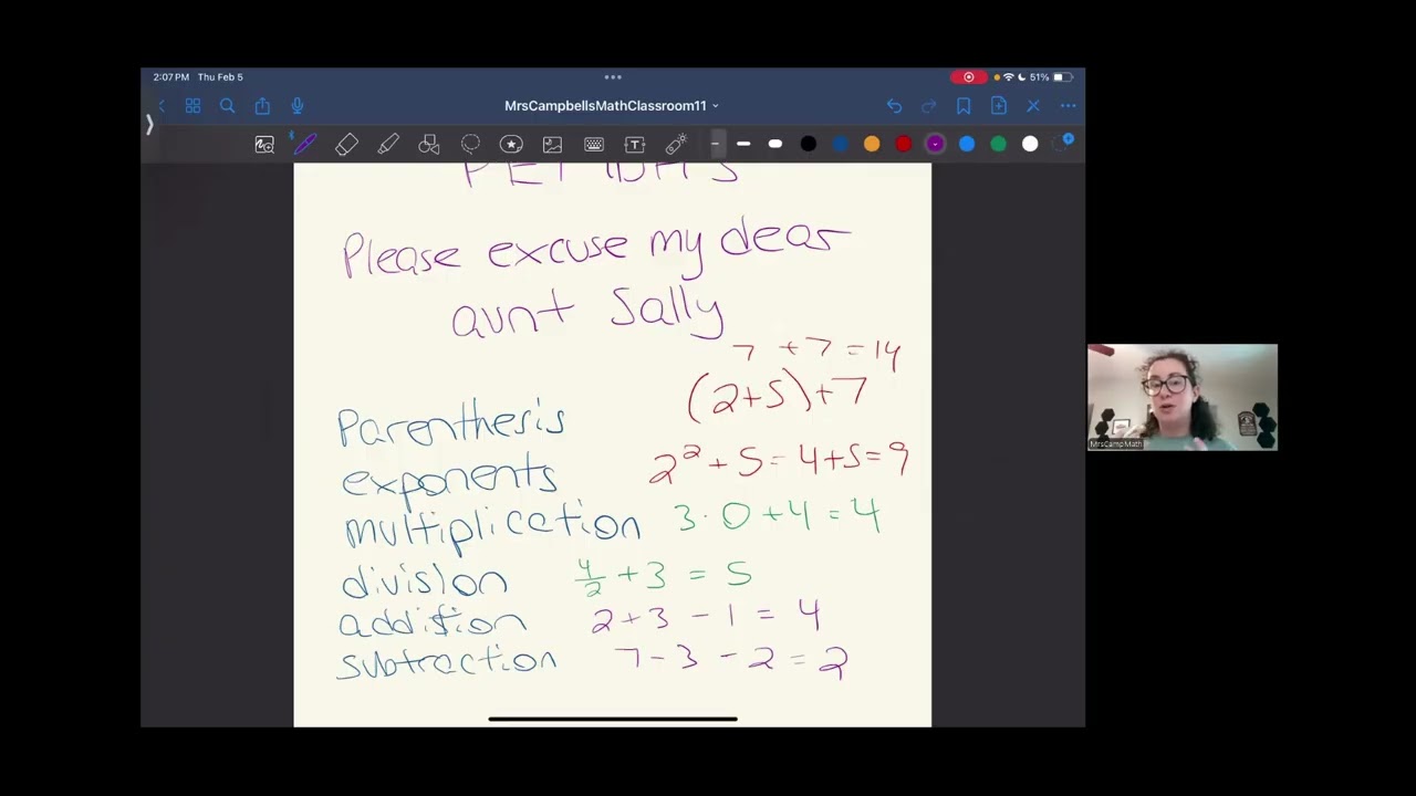 Order Of Operations With MrsCampMath