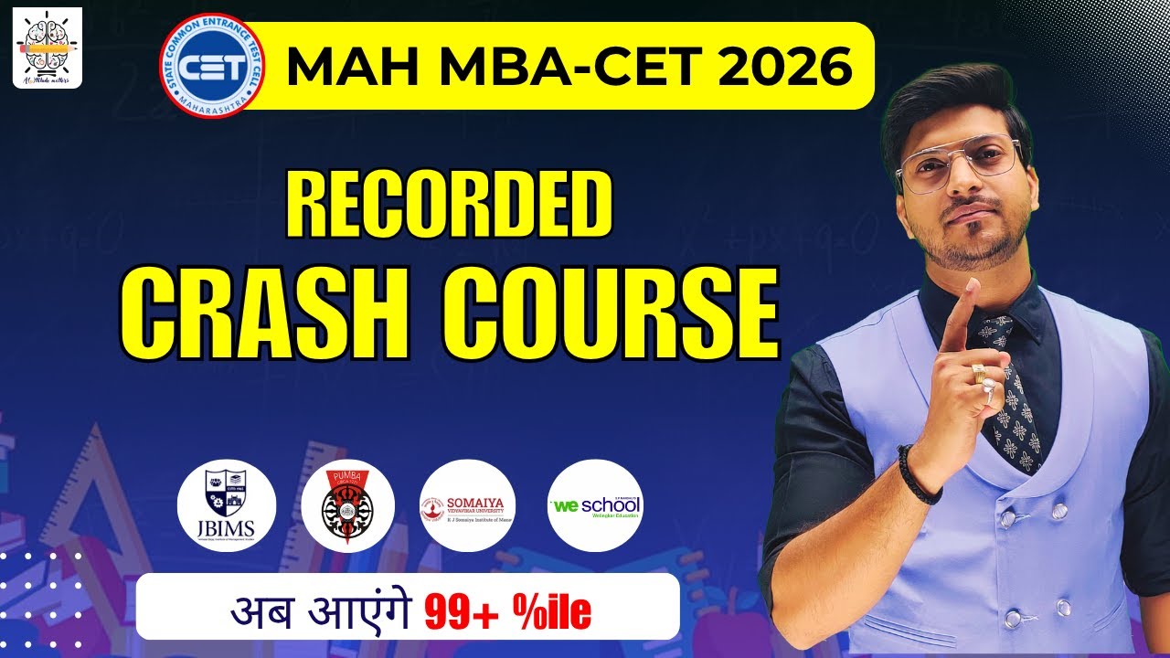 MAH MBA CET 2026 Preparation Guide &ndash; Crash Course Explained in Detail (Live Session)