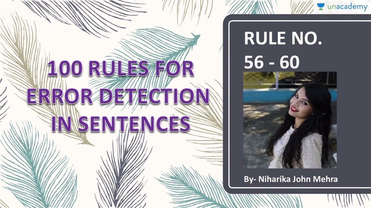 100 Rules for Error Detection in Sentences in Hindi - Rule 56 to 60 by Niharika John Mehra