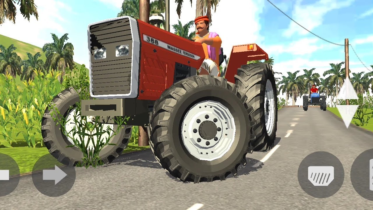 🚜 Indian Tractor Driving 3D Gameplay Massey Ferguson Tractor Village #trending #tractor