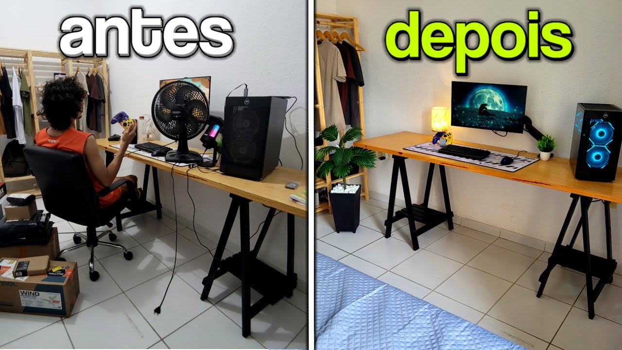 Tunando meu quarto gamer gastando pouco hehe - Emma Colchões