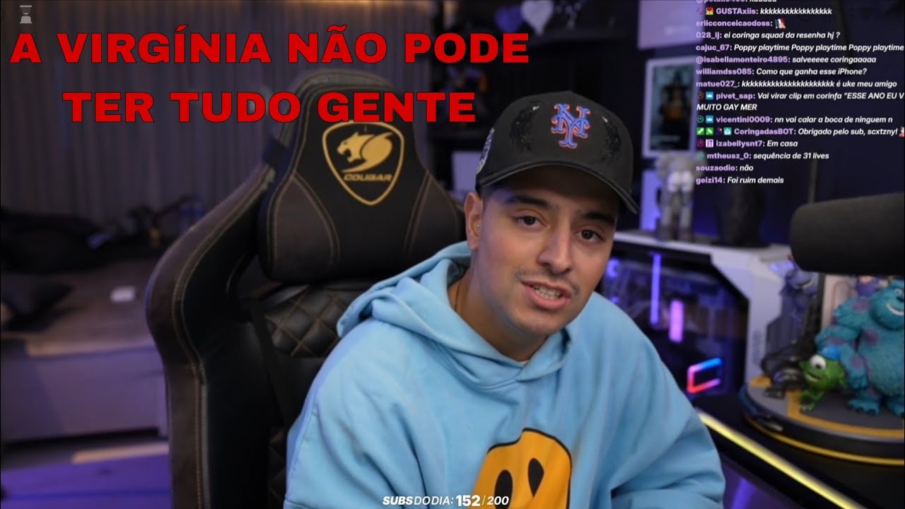LOUD CORINGA FALA SOBRE A LIVE DA VIRGÍNIA NA TWITCH 